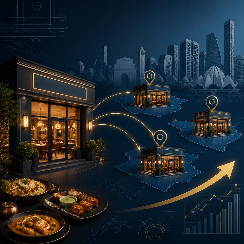 Delhi NCR restaurant expanding into multiple franchise locations with blueprint and growth elements