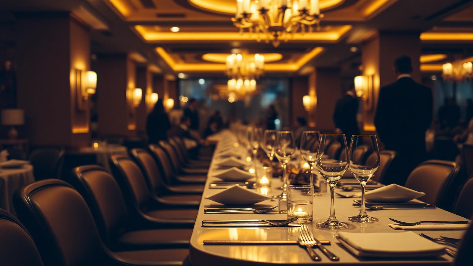 Elegant dining restaurant interior